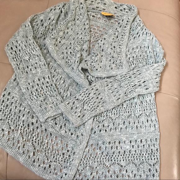 St. John Crocheted Draped Sweater, Size La… - Picture 3 of 8